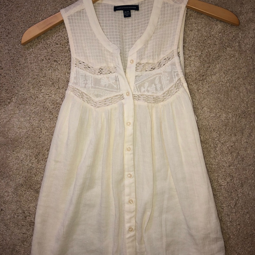 American Eagle White Blouse